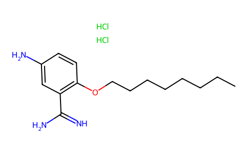 Benzamidine, 5-amino-2-(octyloxy)-, dihydrochloride 13736-88-4